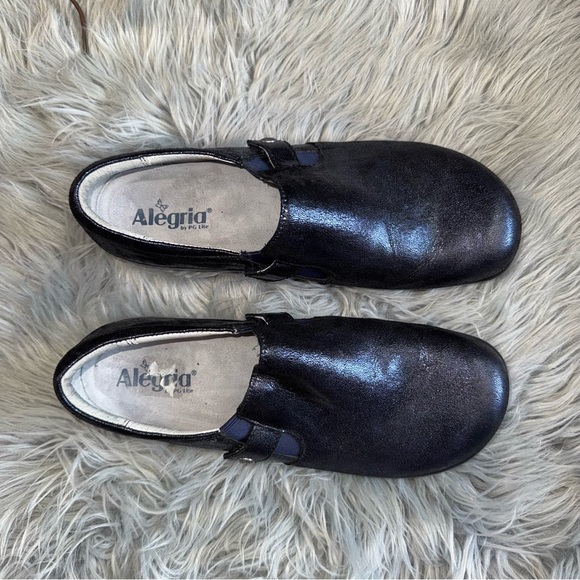 Alegria Kara Dusk Slip Ons Clogs KAR-284XW Black Blue Womens Size EU 42 - Picture 1 of 7